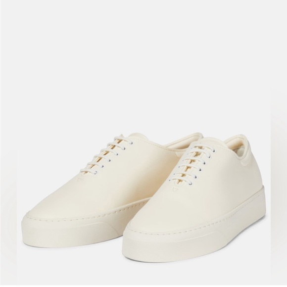 The Row Marie H White Sneakers Milk Leather Sold Out - Picture 1 of 10